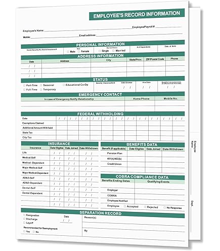 Amazon.com : ComplyRight Confidential Personnel File | 9-1/2